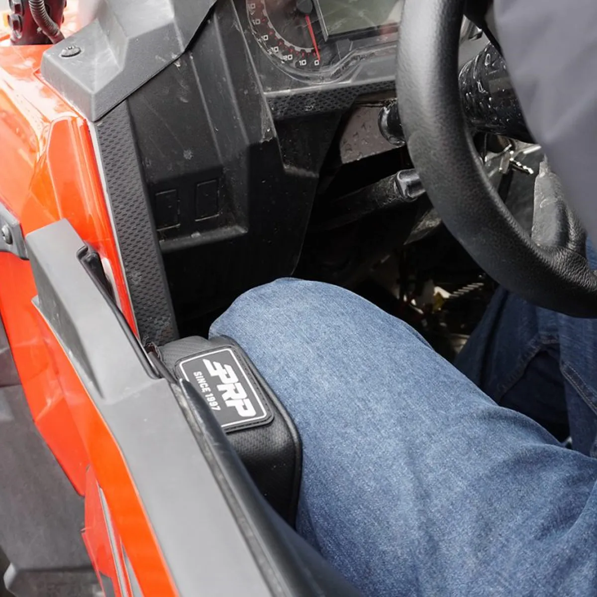 Polaris RZR Lower Door Bags (Pair) and Knee Pads for Doors with Speakers - BUNDLE
