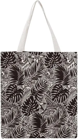 Polynesian Style with Leave Canvas Tote Bag Tote Bag for Women Sling Shoulder Bag Reusable Grocery Bags Shopping Cloth Bag