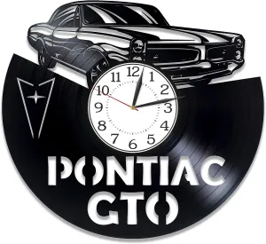 Pontiac GTO Vinyl Record Wall Clock 12 Inch for Home Decor