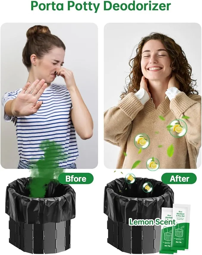 Poo Gel for Portable Toilet, 80 Eco Camping Toilets Pee Powder Deodorizer Urine Pee Absorbent Liquid Solidifier for Adult Porta Potty Chemicals Bucket Toilet Outdoor Camping Hiking Emergency Toilet