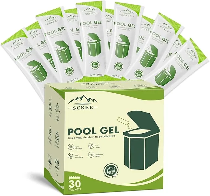 Poo Gel for Portable Toilet, Portable Toilet Powder Poo Urine Powder for Camping Outdoor Hiking