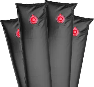 Pool Mate 1-3804--BLK-04 Pool Cover Water Bags, 4-Pack, 4 ft. Black Single Chamber, 16 Gauge