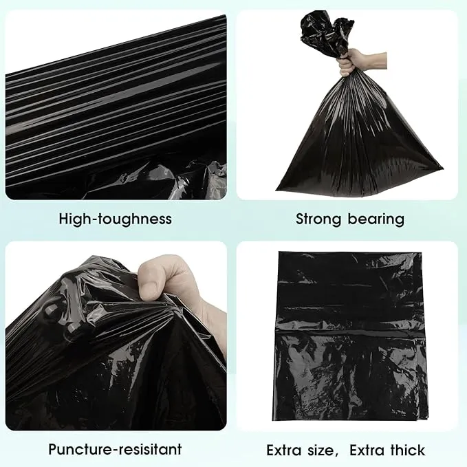 Portable Toilet Bags Disposable Waste Wag Bags Bucket Toilet Liner 12 Gallon for Camping Hiking Trip Thickened Leak-Proof Trash Bags