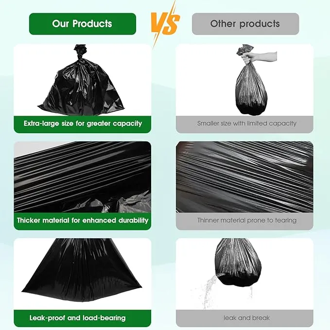 Portable Toilet Bags Disposable Waste Wag Bags Bucket Toilet Liner 12 Gallon for Camping Hiking Trip Thickened Leak-Proof Trash Bags