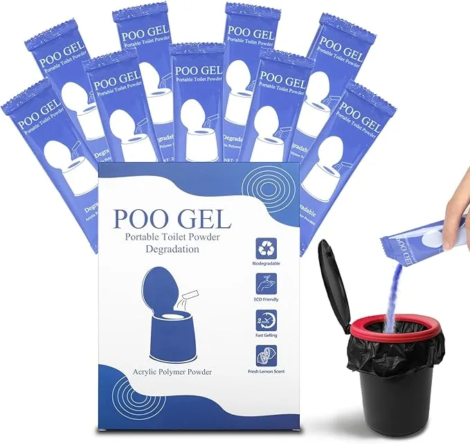 Portable Toilet Gel, for Portable Toilet, Portable Toilet Absorbent Gel Powder for Camping Hiking, Acrylic Polymer Powders