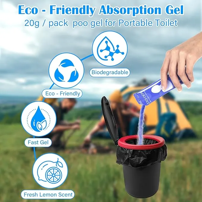 Portable Toilet Gel, for Portable Toilet, Portable Toilet Absorbent Gel Powder for Camping Hiking, Acrylic Polymer Powders