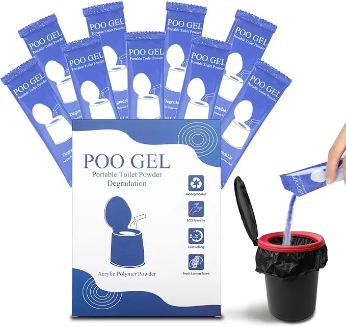 Portable Toilet Gel, for Portable Toilet, Portable Toilet Absorbent Gel Powder for Camping Hiking, Acrylic Polymer Powders