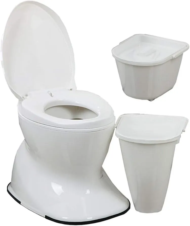 Portable Toilet Household Mobile Toilets,Portable Toilet for Elderly Pregnant Women,Non-Slip, Lightweight and l Camping Toilet (Size : Style 1) ()