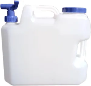 Portable Water Container with Spigot,Camping Water Container,Water Storage Camp Water Jug for Camping Outdoor Hiking 15L,Portable Emergency Water Storage(15L,白色)