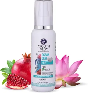 Pub Ocean Dew Mist | Flowers, Fruits & Herbes Distillates Mist | Instant Hydrates & Refreshes The Skin | Work As Makeup Setter | Free from Chemical (Pack of 1-100ml)