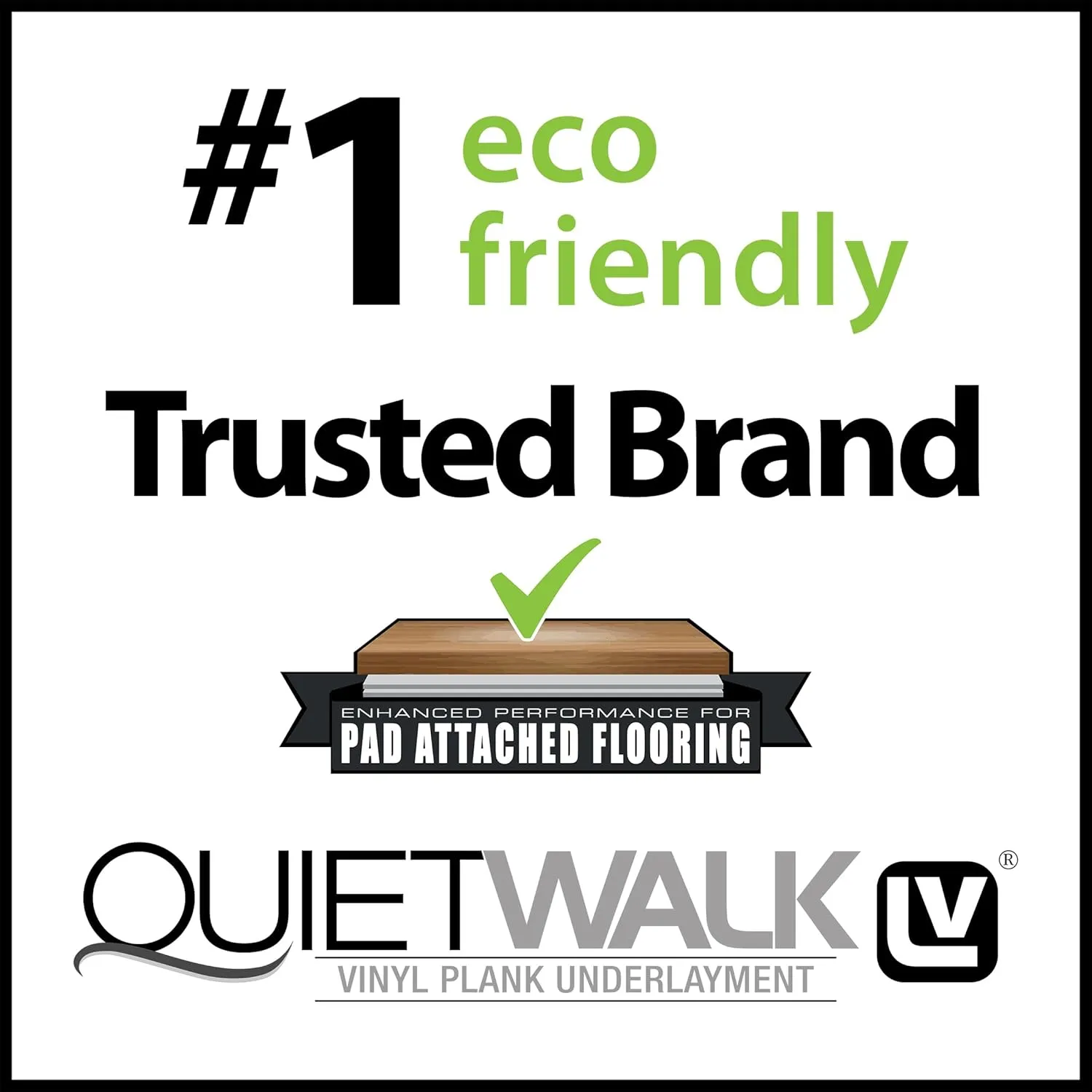 QuietWalk LV Luxury Vinyl, Laminate, or Wood Underlayment (Float, Glue, or Nail) w/Vapor Barrier- Sound Reduction, Compression Resistant, Moisture Protection 3'x16'7" Roll (Covers 50 sf) QW50LV