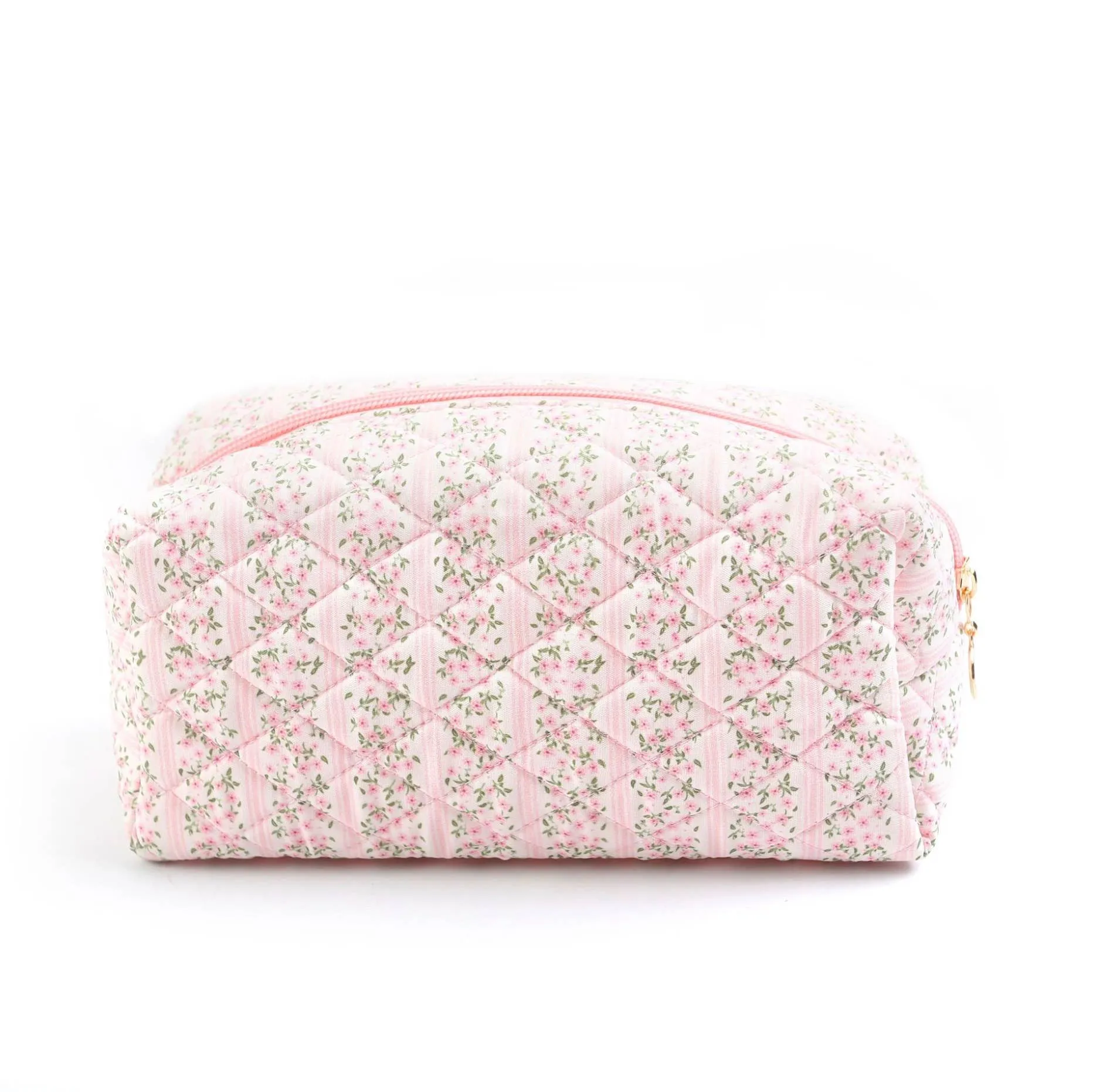 Quilted Floral Design Cosmetic Bags - TOSHA
