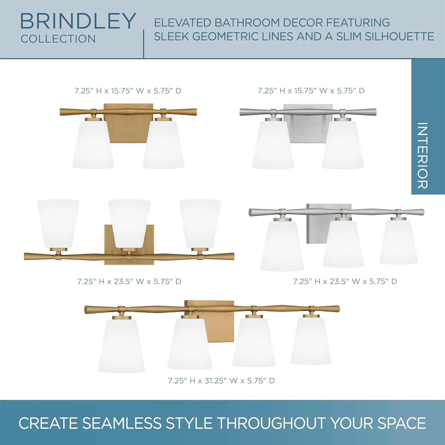 Quoizel Brindley Bath Vanity Lights, 16 Inch 2-Light Aged Brass Transitional Bathroom Lighting Fixtures Over Mirror, Opal Etched Glass Shades, Wall Mount Light for Bathroom