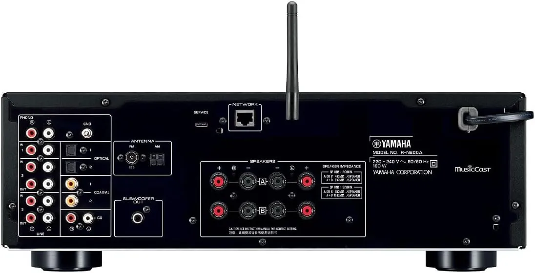 R-N600A Network Receiver with Streaming, Phono and Built-in DAC, Black