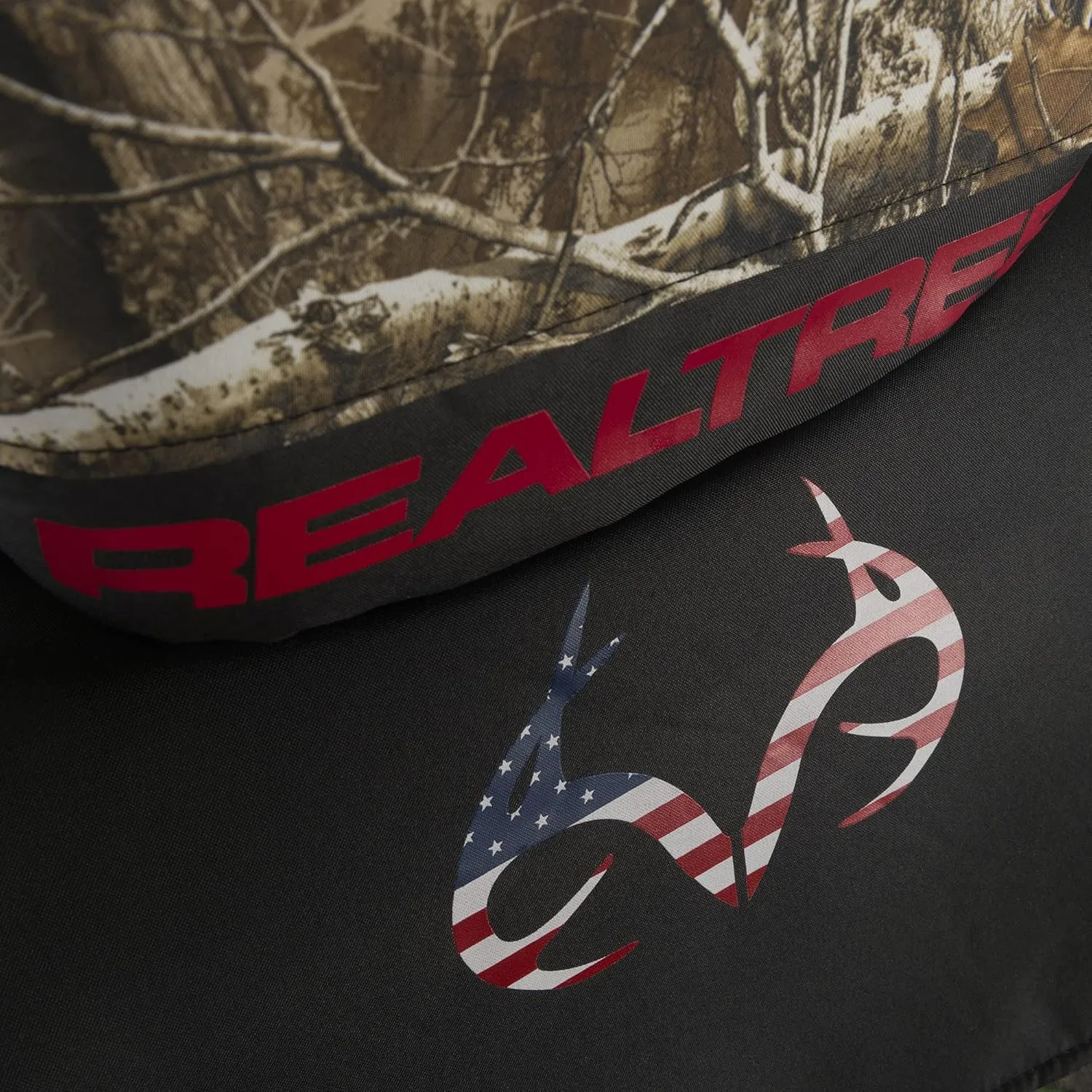 Realtree Universal Front and Bench Seat Covers, Water and Dirt Resistant Camo Seat Covers for Car, Truck, and SUV, American Antler(Realtree Edge), Low Back (Single)
