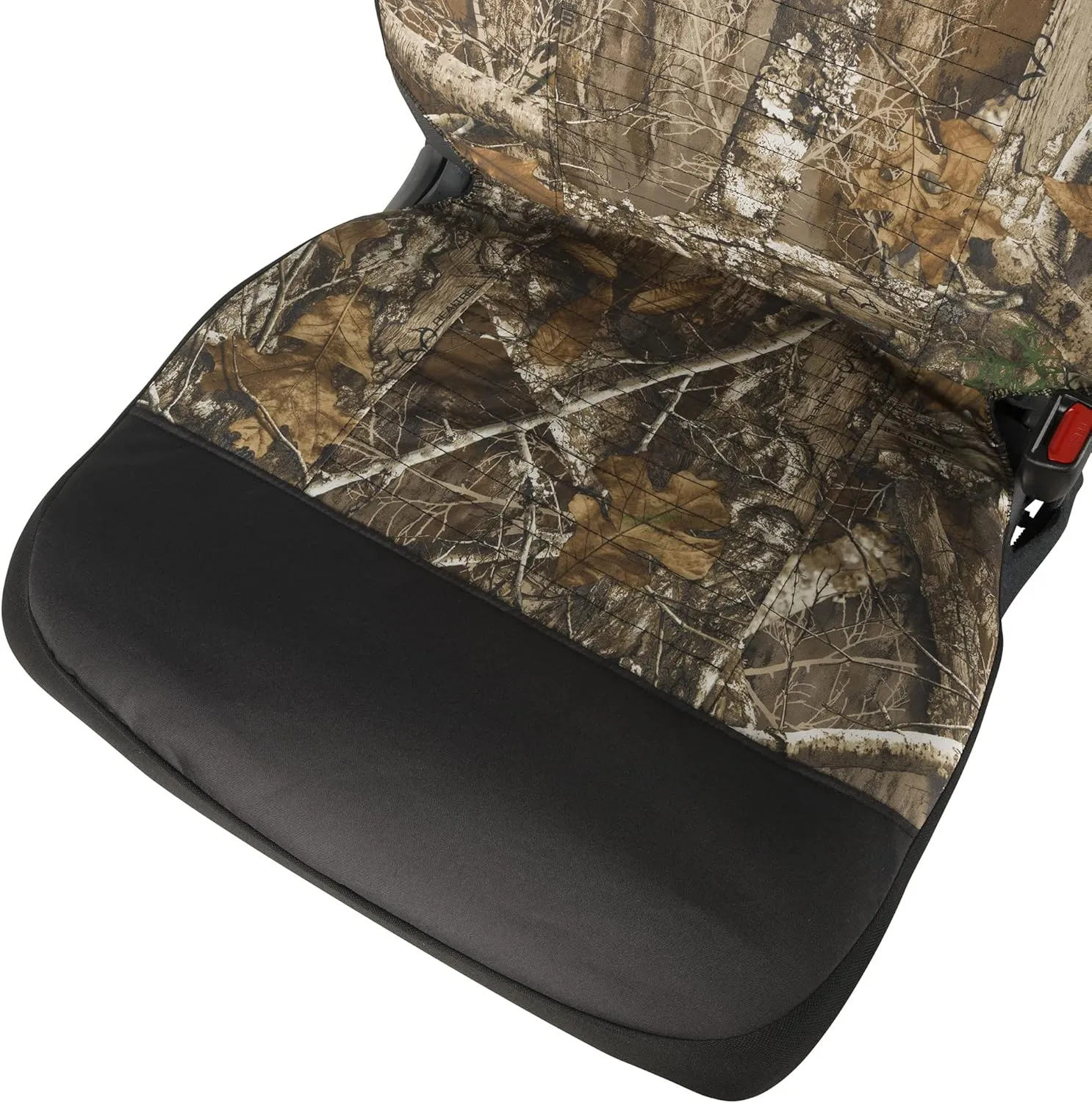 Realtree Universal Front and Bench Seat Covers, Water and Dirt Resistant Camo Seat Covers for Car, Truck, and SUV, American Antler(Realtree Edge), Low Back (Single)
