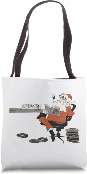 Record Spinning Santa- Vintage Tote Bag