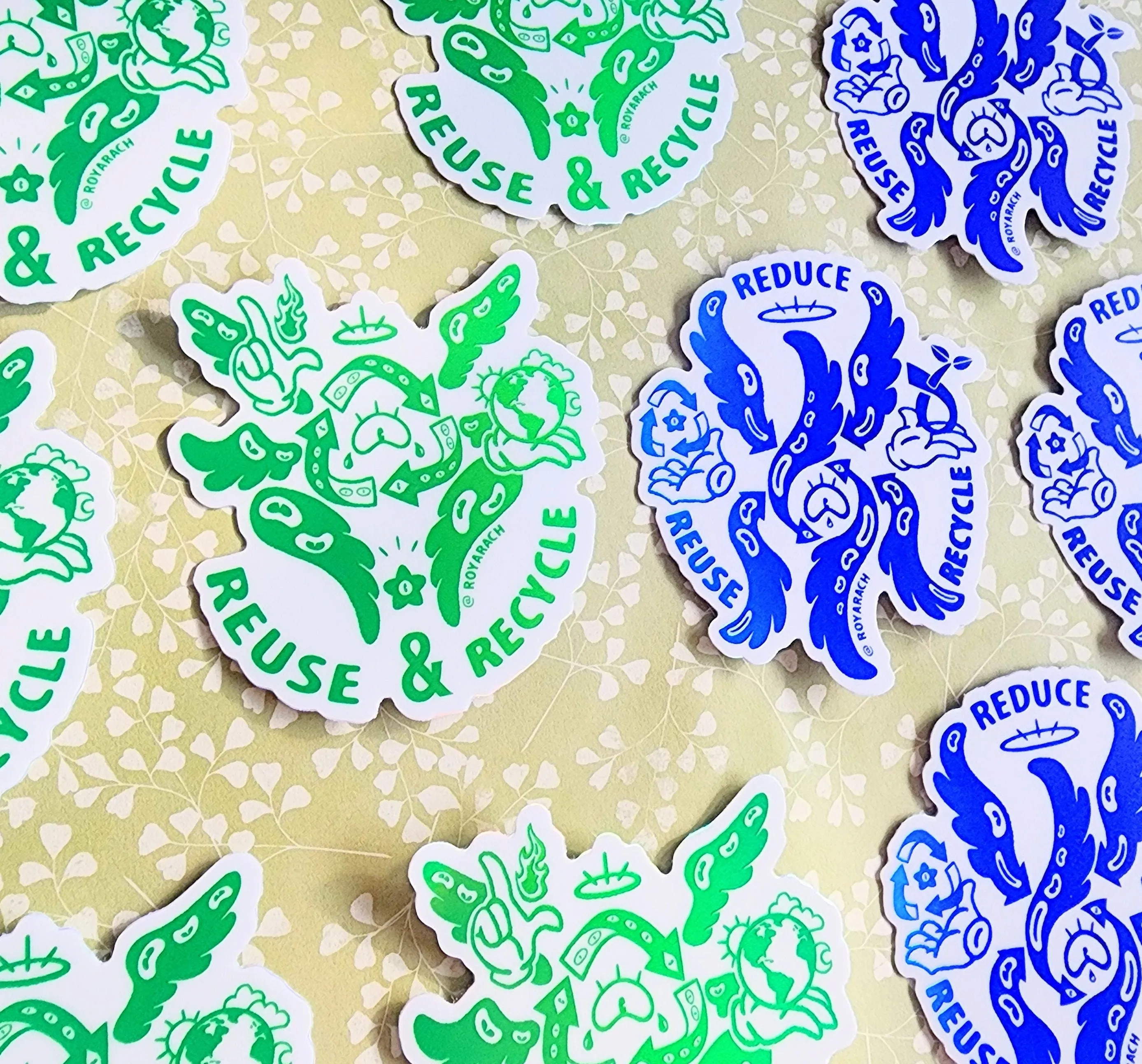 Recycle Angels | Biblically Accurate Angel Seraphim and Ophanim Holo Vinyl Sticker