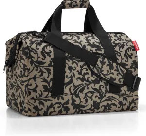 reisenthel Allrounder L Large Weekender Bag, Versatile 6-Pocket Padded Duffel, Baroque Taupe