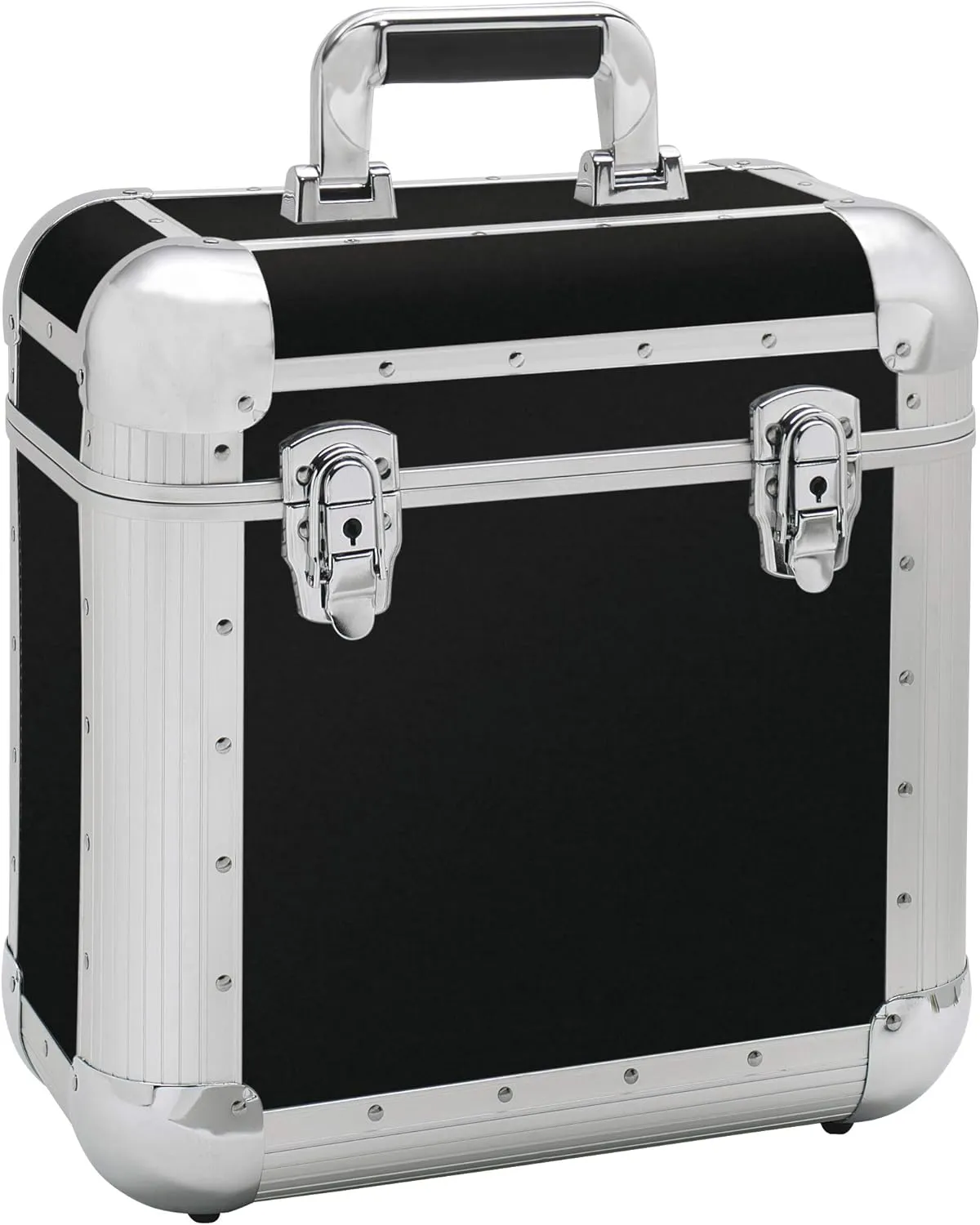 Reloop 60 Record Case Silver - Classic Record Case, Sturdy Construction made of Aluminium-Coated Wood, Foam Padding