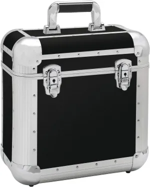 Reloop 60 Record Case Silver - Classic Record Case, Sturdy Construction made of Aluminium-Coated Wood, Foam Padding
