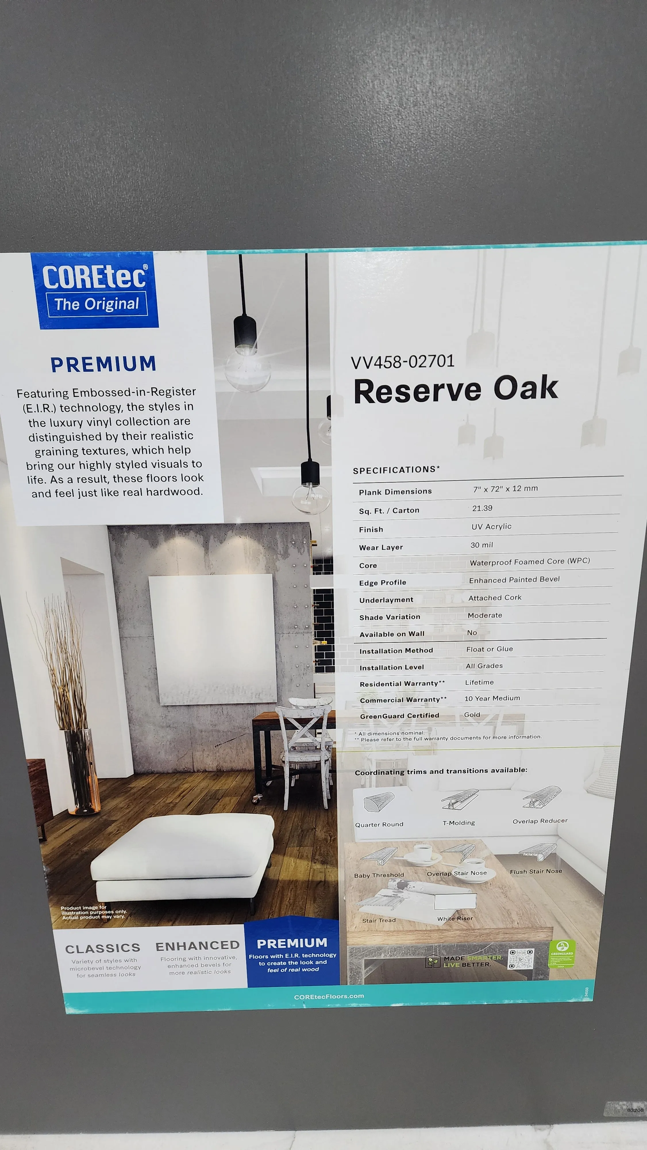 Reserve Oak - Coretec vv458 Originals Premium