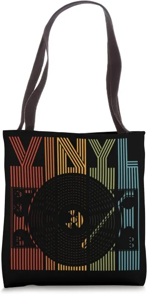 Retro Vinyl LP Records - Vintage Disc Tote Bag