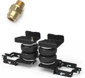 RETRUE Rear Air Bags Suspension Kit with with 1/4"ODx1/8"N for 2021-2025 Ford F150 With Scales Option Truck Towing, 5000 Lbs of Load Leveling Capacity, Replacement for Firestone 2627 Ride Rite Airbags