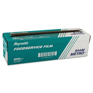 Reynolds Wrap 914M Metro Light-Duty PVC Film Roll w/Cutter Box, 18" x 2000ft, Clear
