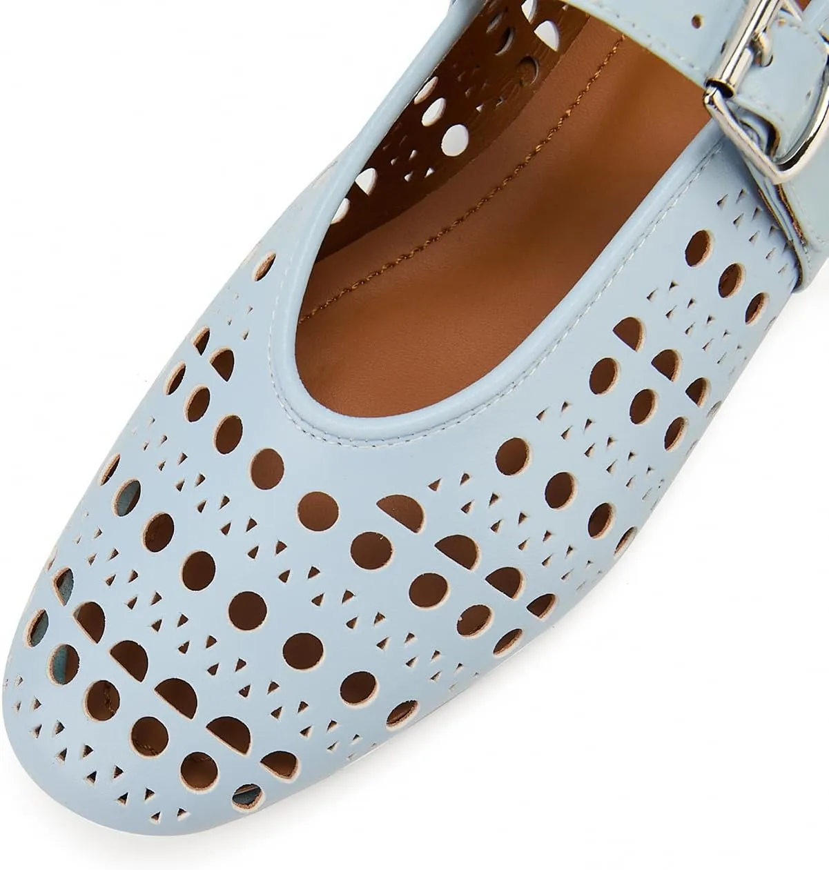 Rhinestone Ballet Flats for Women,Women's Sparkly Crystal-Embellished Ballerina Shoes Mesh Flats Fishnet Buckle Strap Mesh Ballet Flats Comfortable Round Toe Casual Dress Mary Jane Shoes