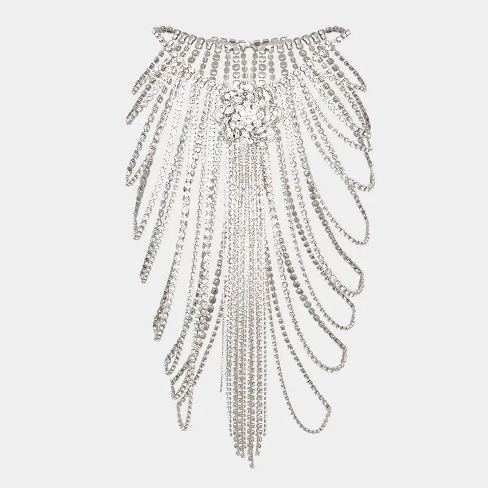 Rhinestones  Tassel Costume Skirt