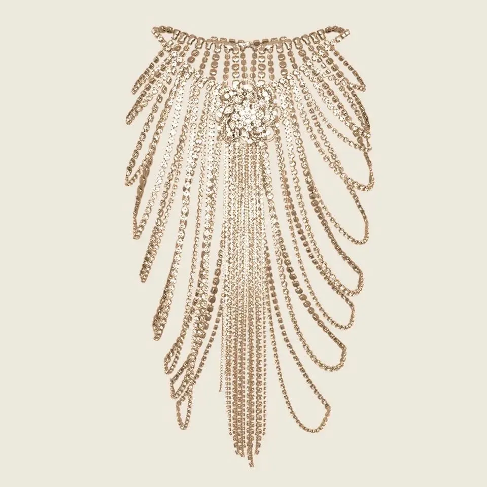 Rhinestones  Tassel Costume Skirt