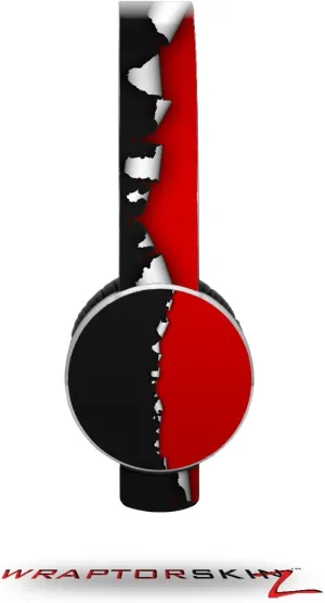 Ripped Colors Black Red Decal Style Skin (fits Sol Republic Tracks Headphones - Headphones NOT Included)