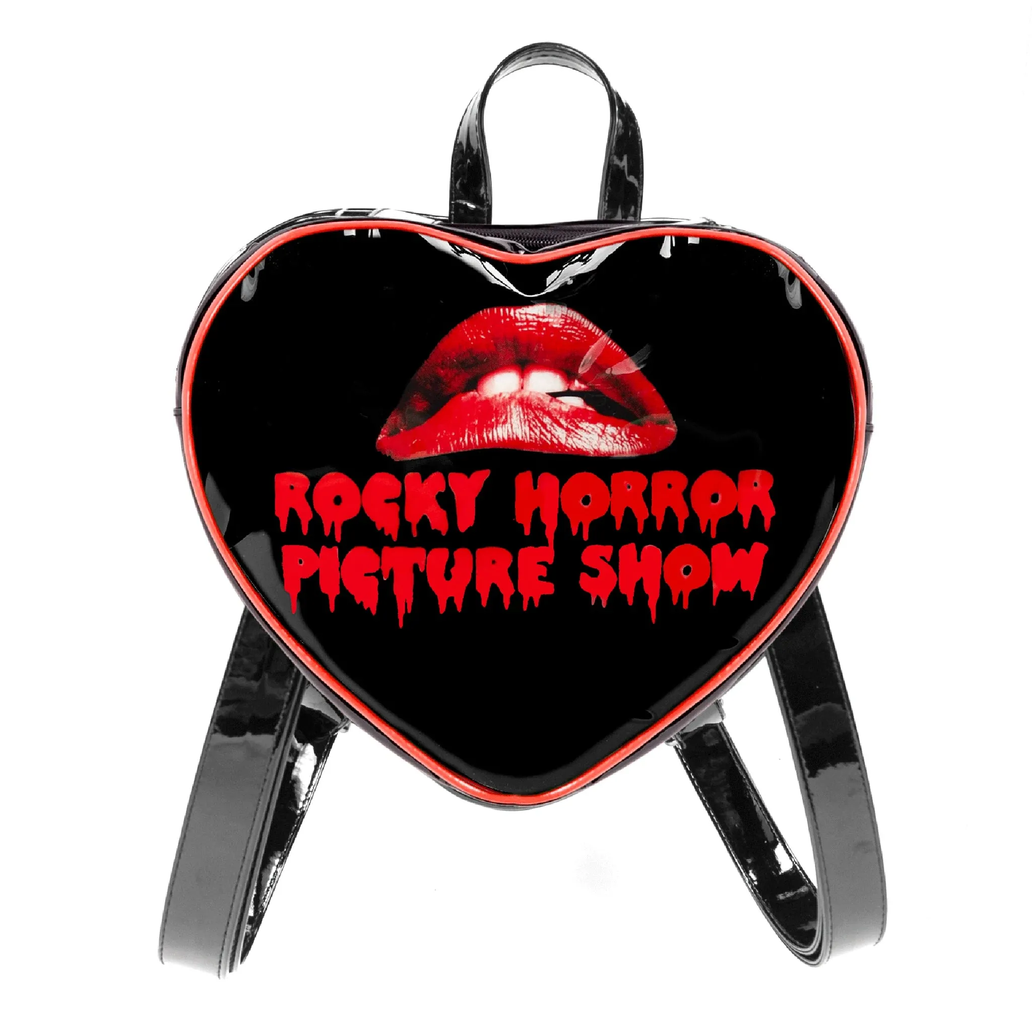 Rocky Horror Picture Show lips heart shaped vinyl backpack