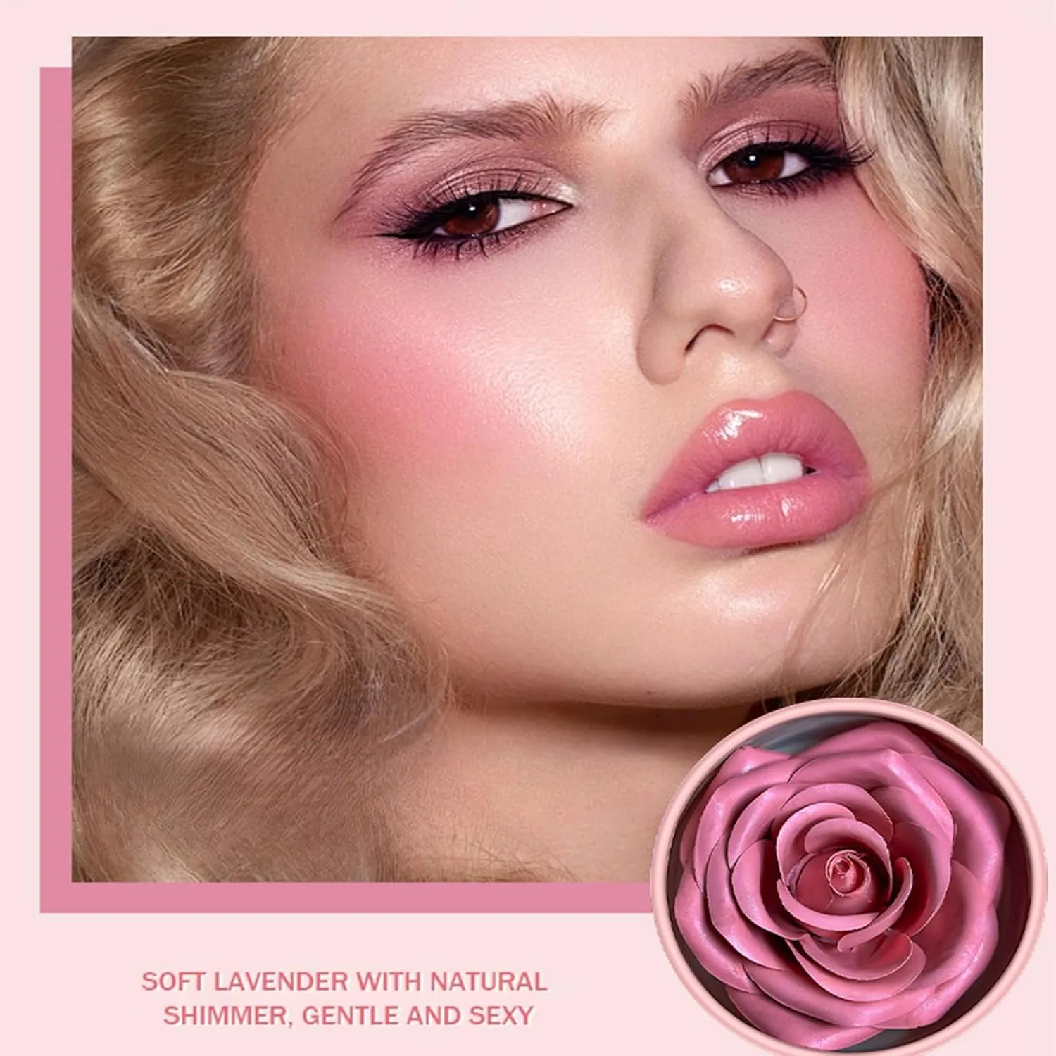 Rose Blush – Long Wearing Color, Lightweight Rouge | 3D Petal Blusher Offering Buildable Coverage With Soft Glow Look Suitable During Events, Makeup Parties, Social Gatherings, or Casual Outings With