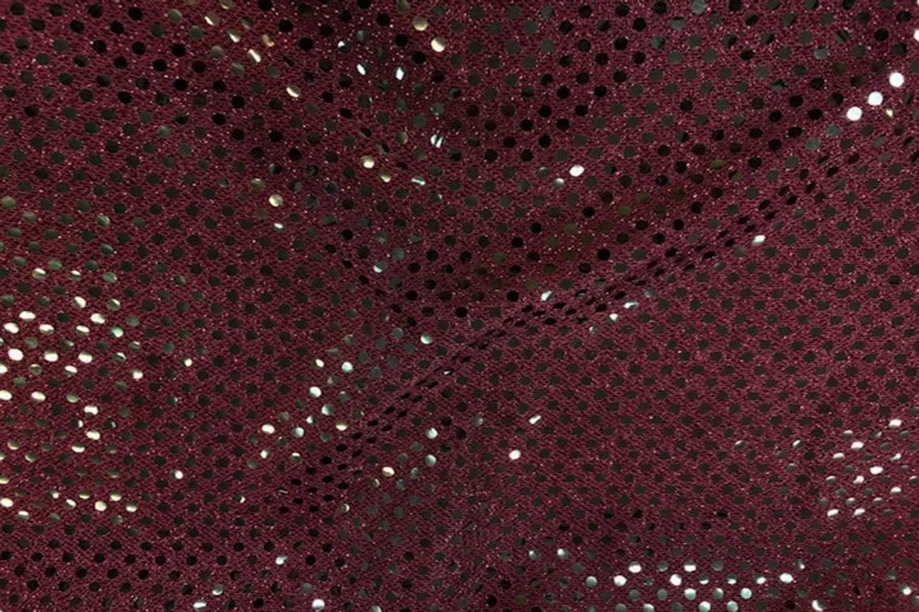 RS: Mini Black Sequin on Maroon