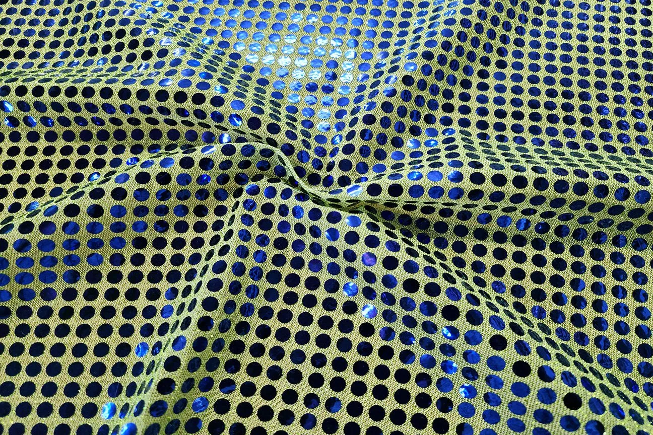 RS: Royal Blue Sequin on Light Mint