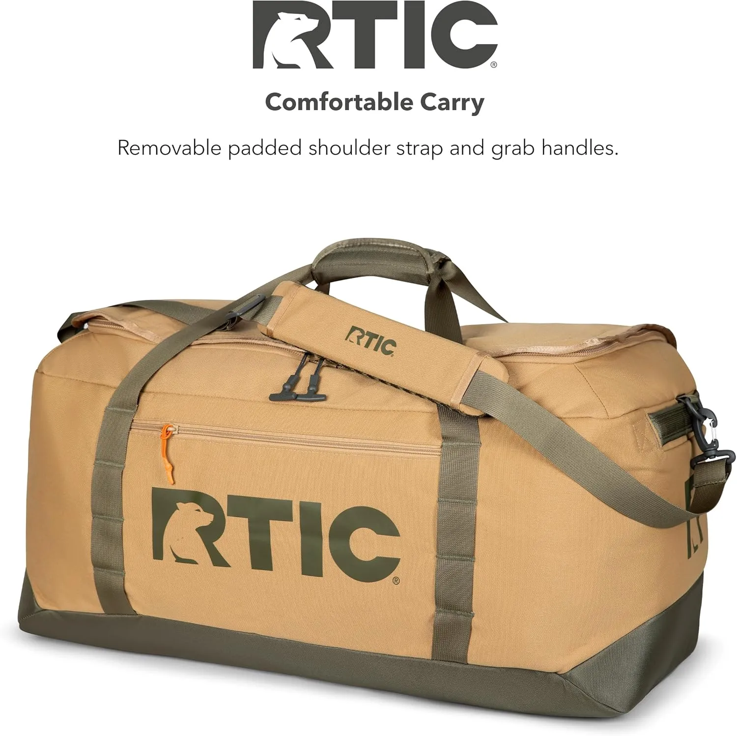 RTIC Road Trip Duffle Bag for Men and Women, Traveling Tote for Camp, Travel, Gym, Weekender, Camping, Overnight, Carry On, Sports, Spacious, Water Resistant, Large, Trailblazer