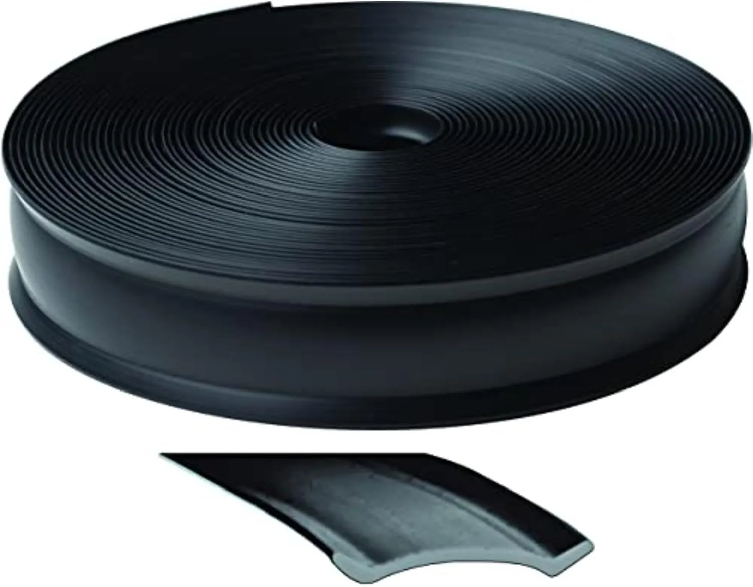 RV Designer 1 Inch Wide Vinyl Trim Insert for RVs - Flexible Molding, Exterior Use, and Roof Edge Molding - Ideal for Travel Trailers and Campers, Heavy Duty, 100 Foot Roll, Black