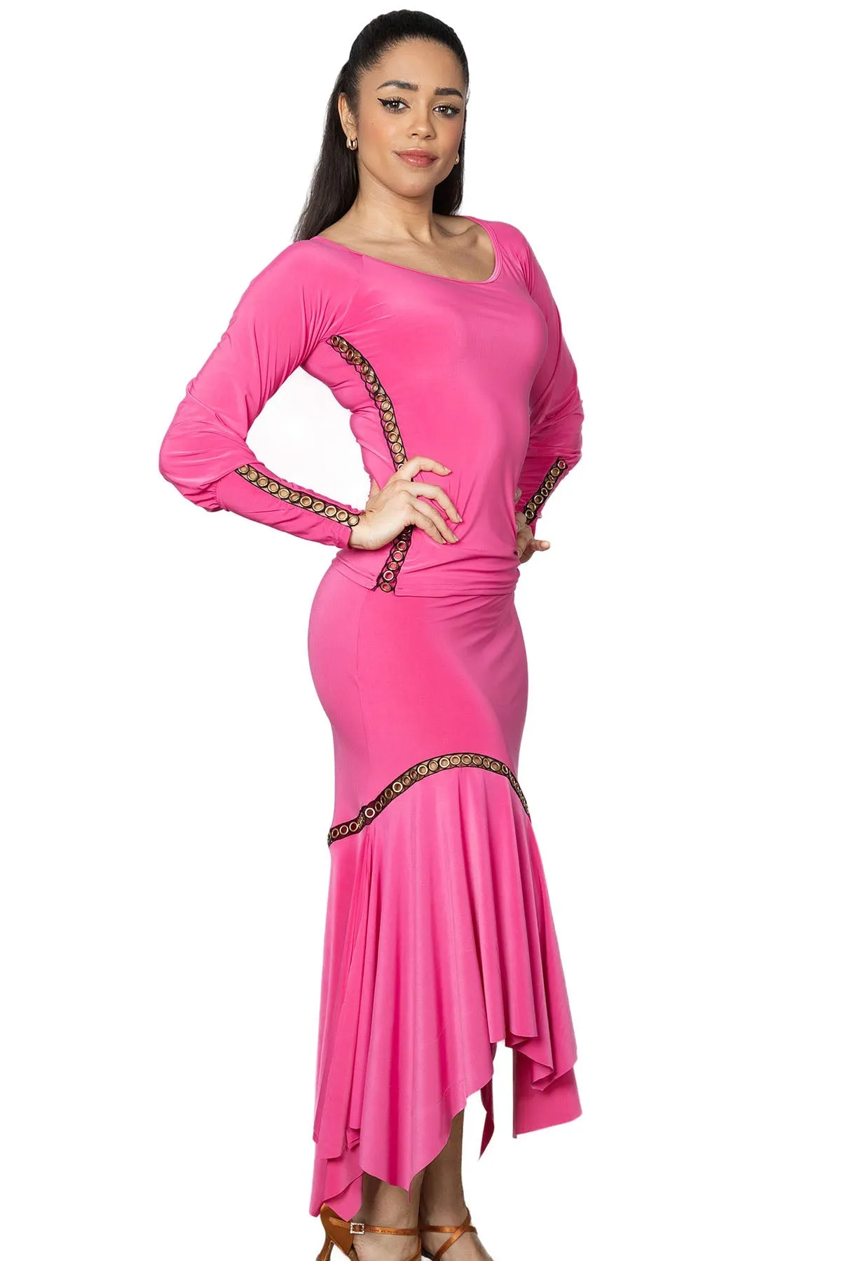S2415 Circle Embellished Skirt