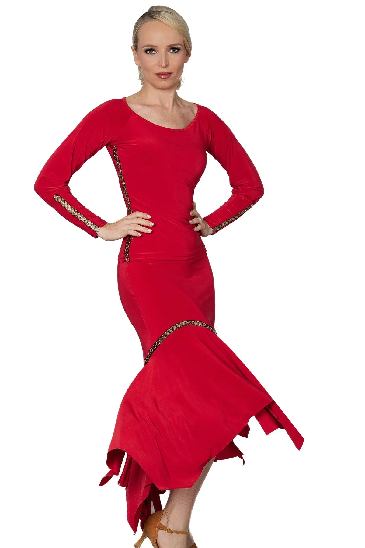 S2415 Circle Embellished Skirt
