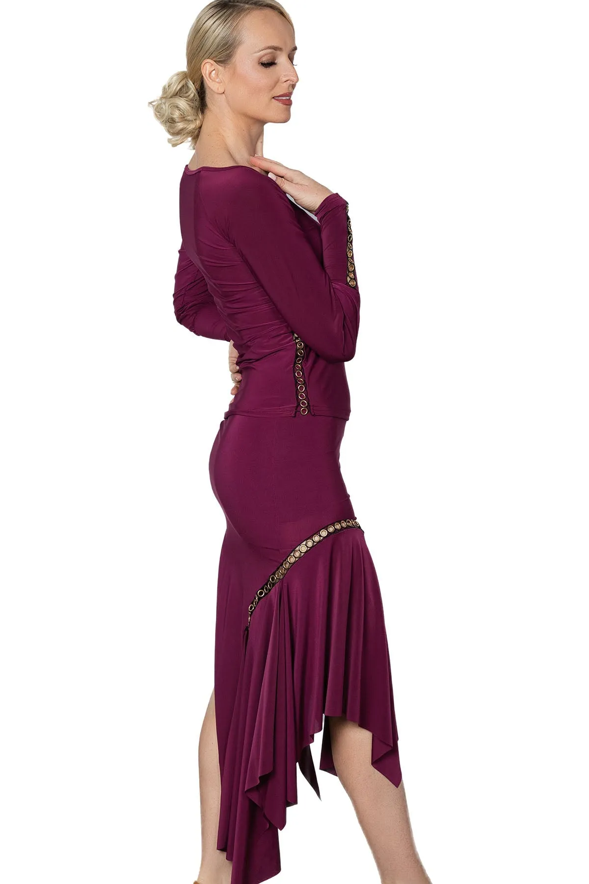 S2415 Circle Embellished Skirt
