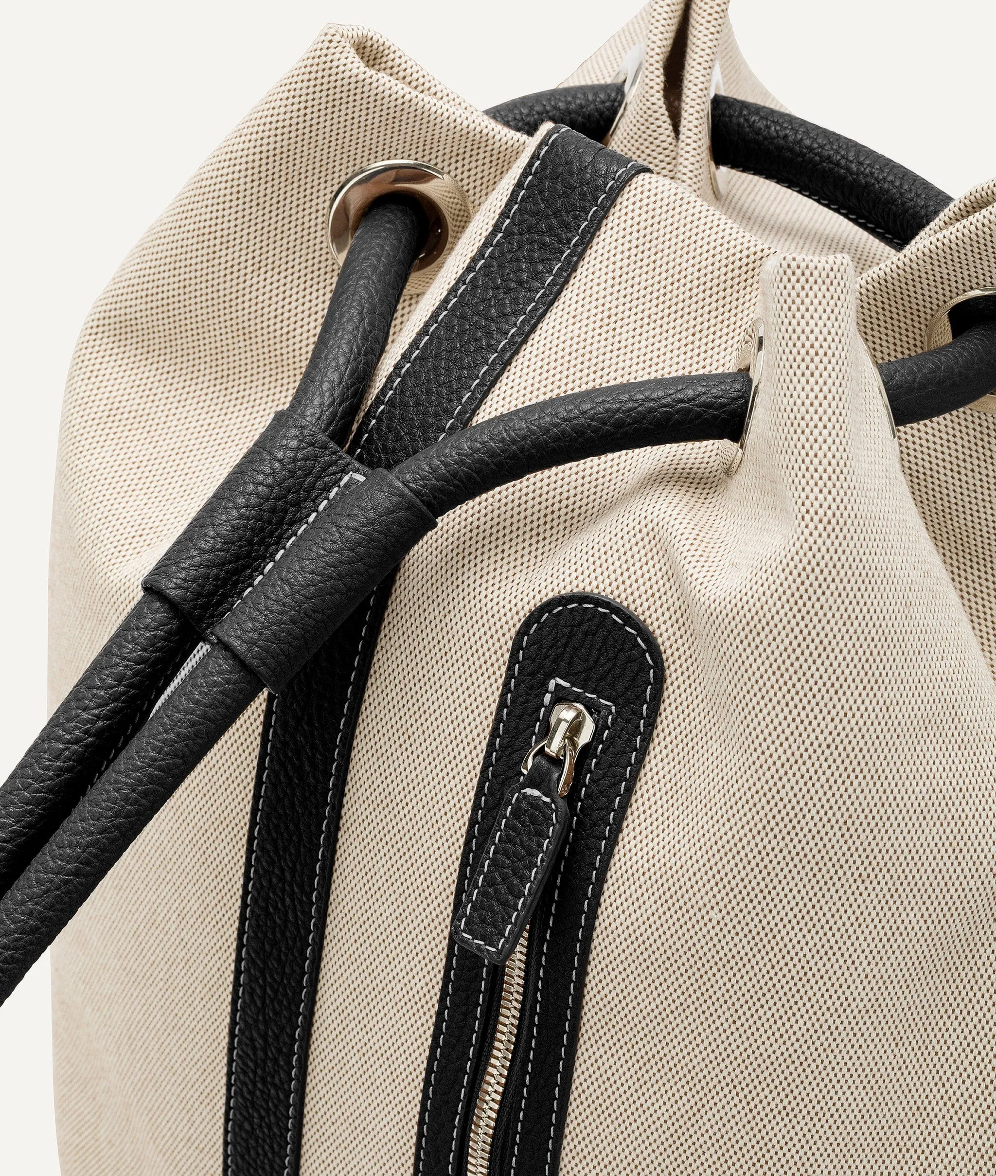 Sailor Duffle Bag in Canvas and Calf Leather