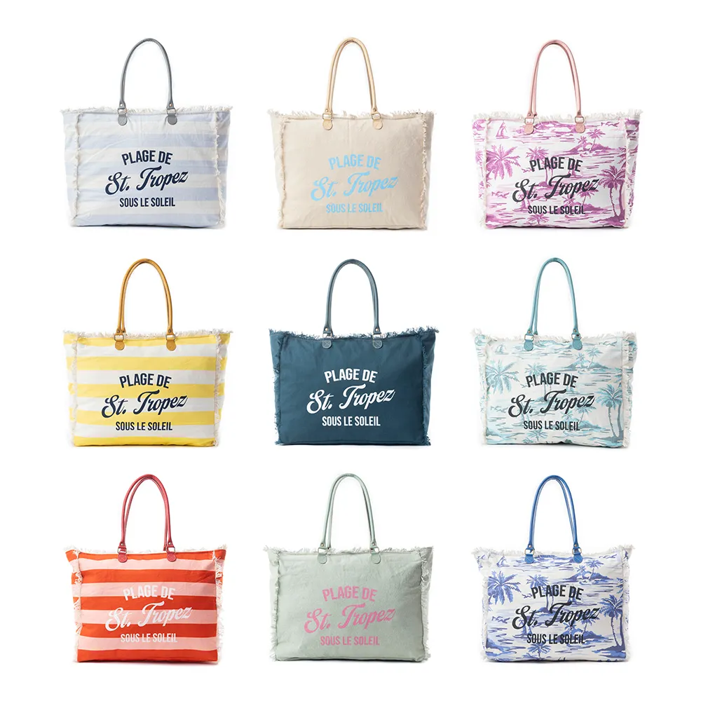 Saint Tropez Weekender Bag In White & Purple
