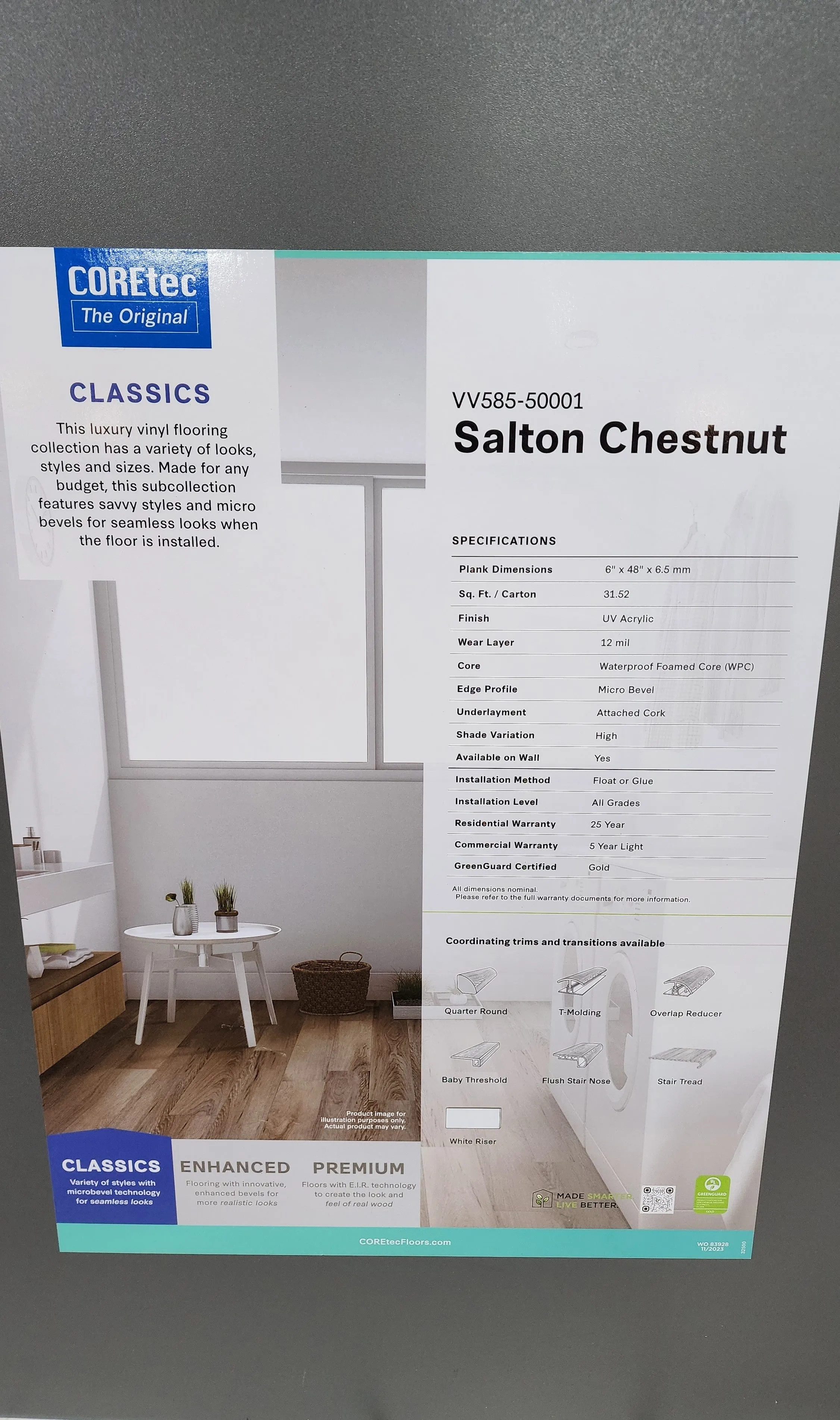 Salton Chestnut - Coretec vv585 Original Classics