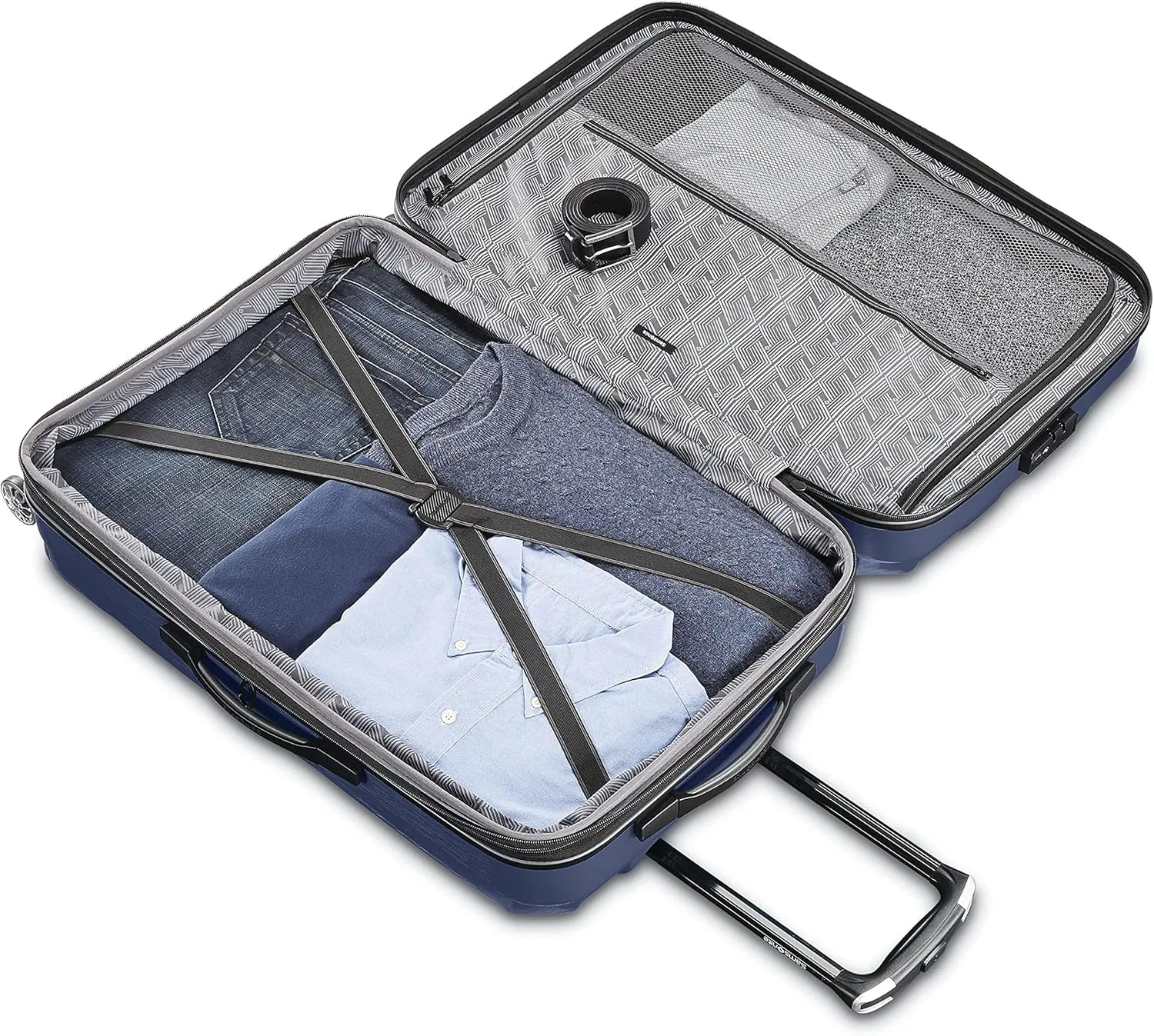 Samsonite Centric 2 Hardside Expandable Luggage with Spinner Wheels, True Navy, 3-Piece Set (20/24/28)