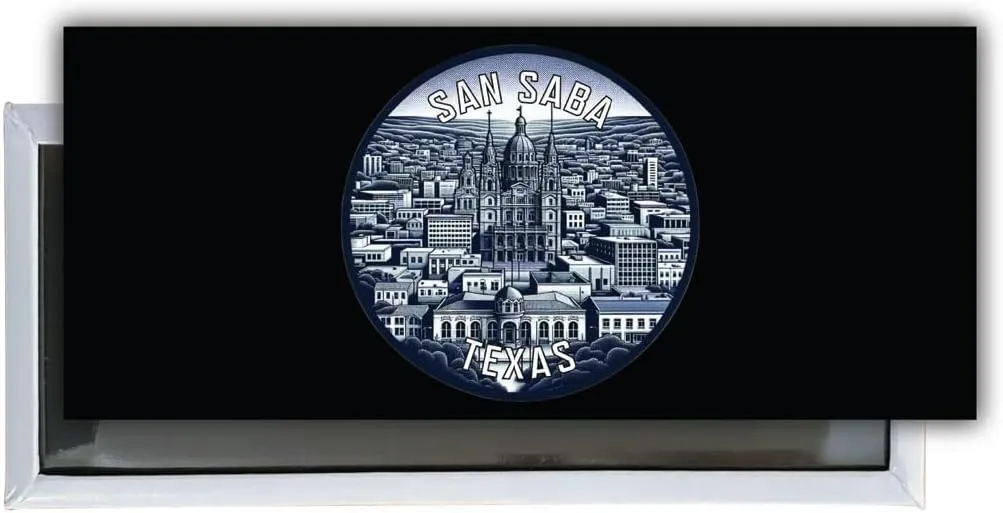 San Saba Texas Souvenir Destination Fridge Magnet 4.75 x 2 Inch 4-Pack