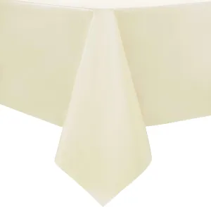 sancua 100% Waterproof Rectangle PVC Tablecloth - 52 x 70 Inch - Oil Proof Spill Proof Vinyl Table Cloth, Wipe Clean Table Cover for Dining Tables, Buffet Parties and Camping, Beige