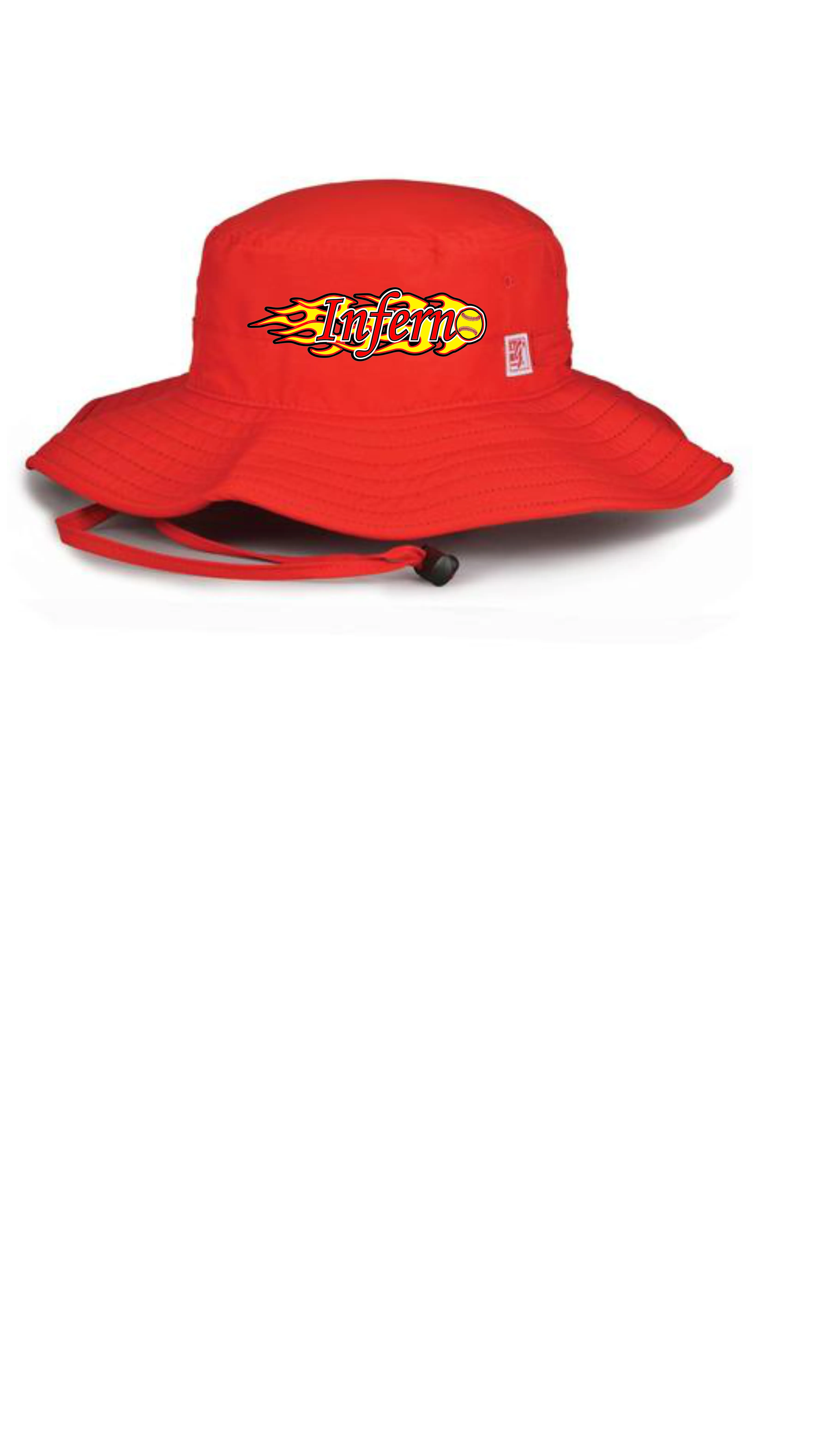 SANTA FE INFERNO BUCKET HAT EMBROIDERED BLACK OR RED