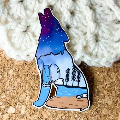 Scenic Wolf Vinyl Stickers